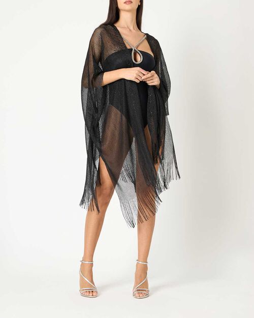 CLOTHING PONCHO FABRIC NERO, 
