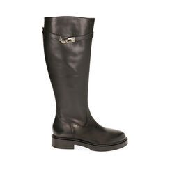 Bottes noires en cuir, Primadonna, 20B813504PENERO036, 001a