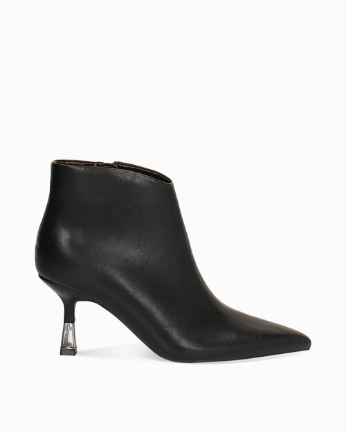 Tronchetti neri con tacco di 7,5 cm da donna, BLACK