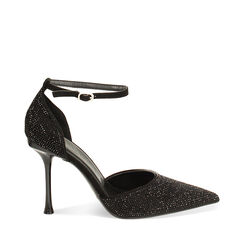 Open shank nere con strass, tacco 10 cm, 242185803MPNENE036, 001a