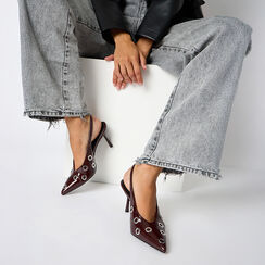 Salón destalonado burdeos con tacón de 7,95 cm, Primadonna, 26N195043EUBORD035, 004 preview