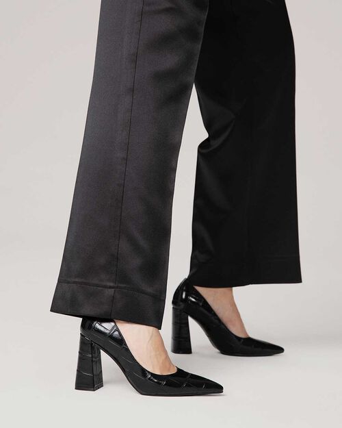 D&eacute;collet&eacute; noires talon de 9 cm, BLACK