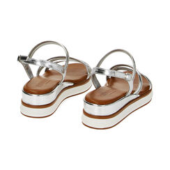 Zeppe donna argento a specchio con pietre, Primadonna, 254927286SRARGE035, 003 preview