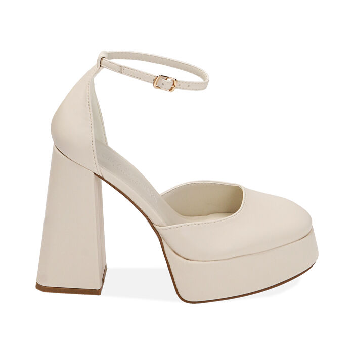 D collet donna platform panna tacco 12 cm Primadonna Collection