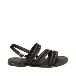 Sandali neri in pelle, Primadonna, 216702071PENERO036, 001a