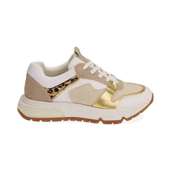 Zapatillas mujer blanco/dorado | Primadonna Collection