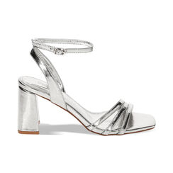 Sandales à talons argent en laminé, Fin de Collection, 234942118LMARGE041, 001 preview