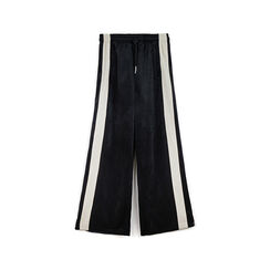 Pantalone tuta in velluto nero e panna, Primadonna, 261824050VLNEPAM, 001a