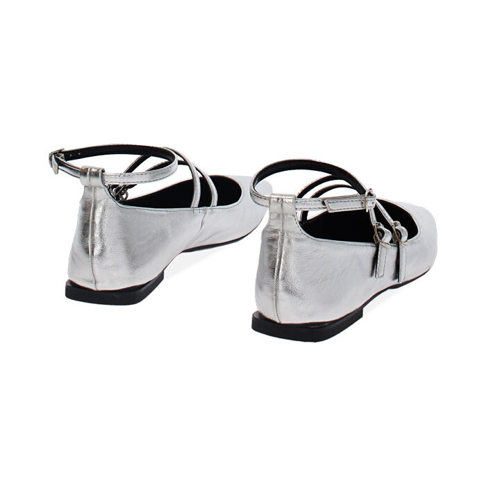 Ballerine donna argento laminate Primadonna Collection