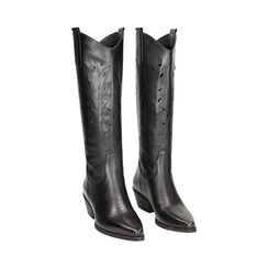 WOMEN SHOES BOOTS LEATHER NERO, Primadonna, 23B814101PENERO035, 002 preview