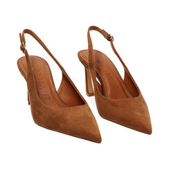 Escarpin slingback cognac talon 7,5 cm, Primadonna, 272110628MFCOGN035, 003 preview