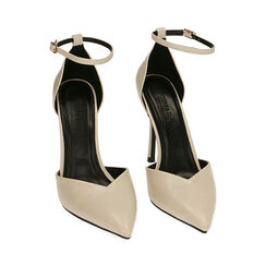 D&eacute;collet&eacute; panna con cinturino, tacco 10,5 cm , Primadonna, 202186116EPPANN038, 002 preview