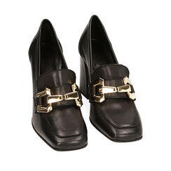 WOMEN SHOES MOCASSINS LEATHER NERO, Primadonna, 21L685300PENERO038, 002a