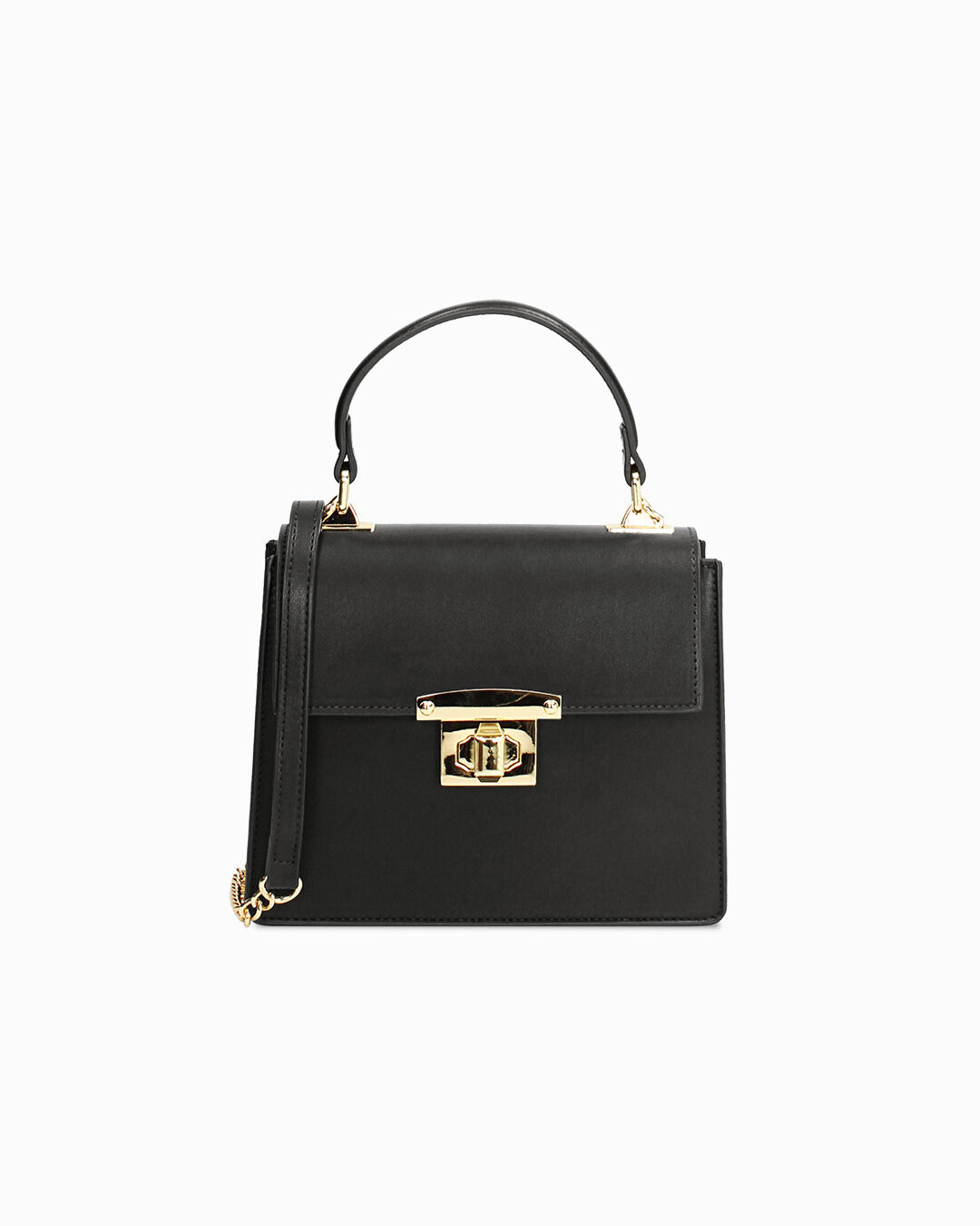 Mini bag nera con tracolla removibile