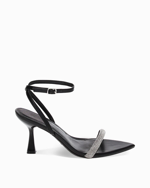 WOMEN SHOES SANDAL SYNTHETIC STONES NERO, BLACK