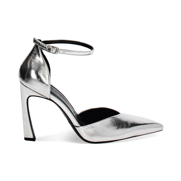 Sandales ouvertes laminées argentées, Primadonna, 242106110LMARGE036