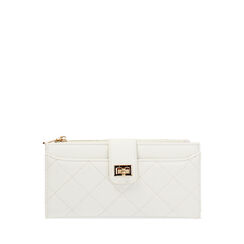 Cartera de mujer blanca con clip, Primadonna, 255102514EPBIANUNI, 001a