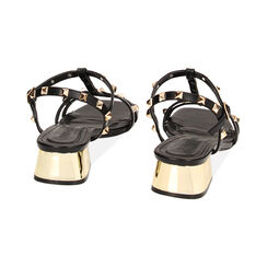 Sandali neri con borchie, Primadonna, 234911689EPNERO038, 003 preview