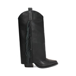 Botas texanas negras tac&oacute;n 8 cm, Zapatos, 27P685601EPNERO035, 001a