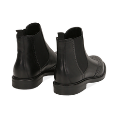 Chelsea boots neri in vera pelle, Stivaletti, 147729508PENERO036, 004 preview