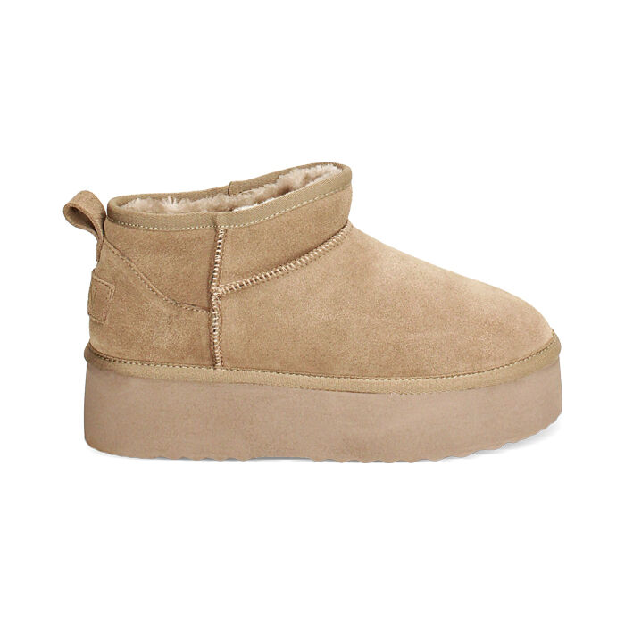 Stivaletto invernale in camoscio taupe I Primadonna Collection