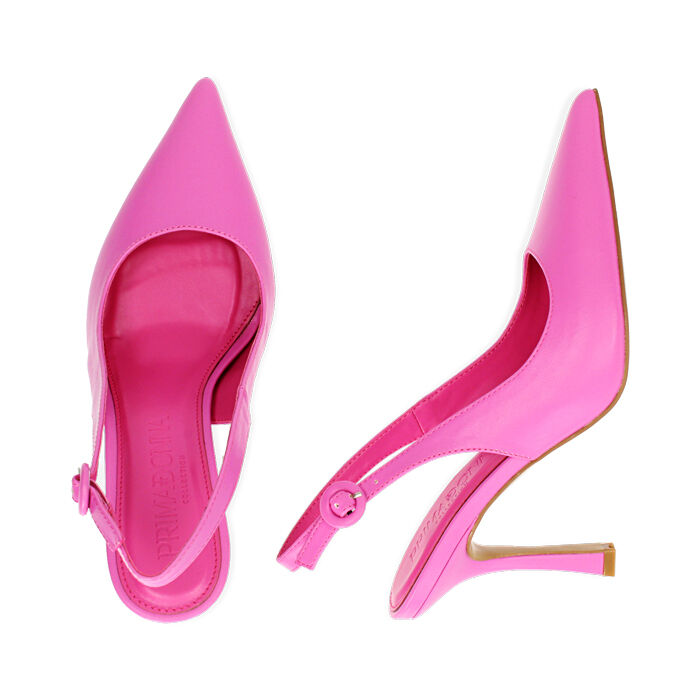 Slingback fuchsia, talon 9,5 cm | Primadonna Collection