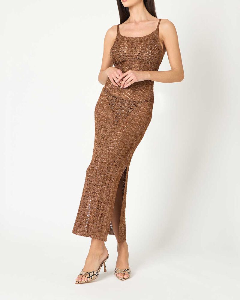 Vestito donna rame in tessuto image number null