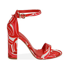Sandalias tie-dye rojo de raso, tacón de 10,5 cm, SPECIAL PRICE, 192706086RSMURO037, 001 preview