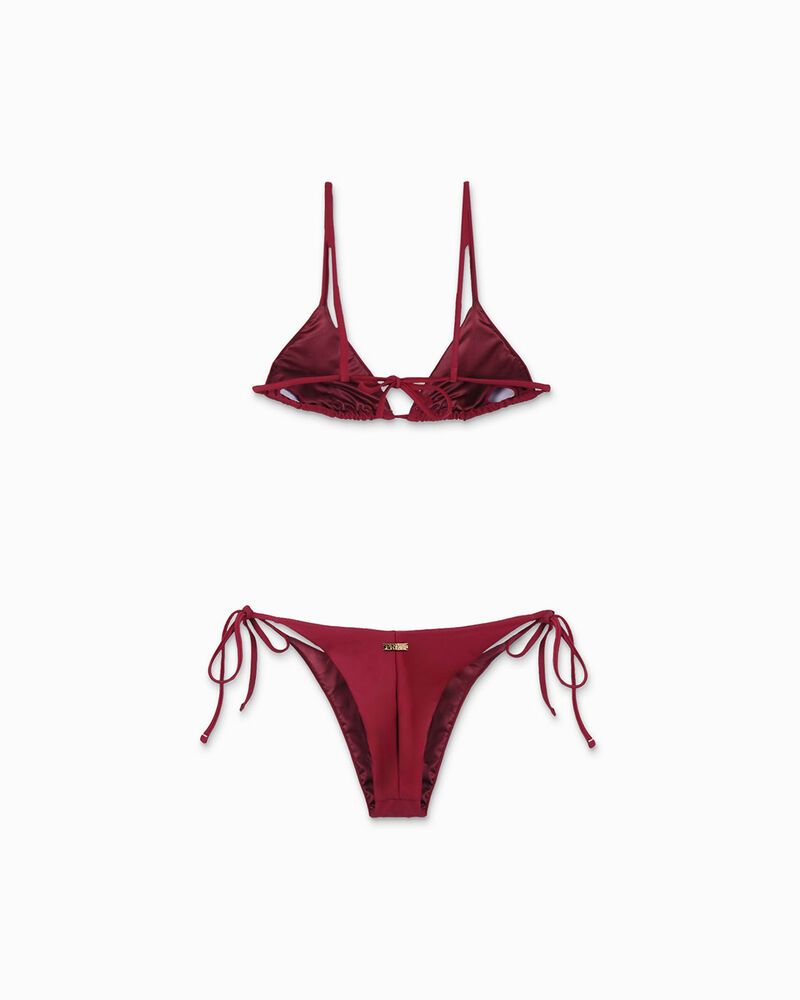 Bikini da donna bordeaux a triangolo image number null