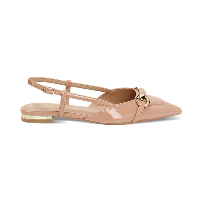 Ballerine slingback donna nude a punta, Primadonna, 254906043VENUDE035