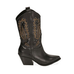 ZAPATOS BOTAS PIEL NERO, 20L640300PENERO037, 001a