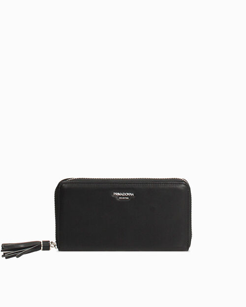 Portafoglio nero con dettagli eleganti, BLACK