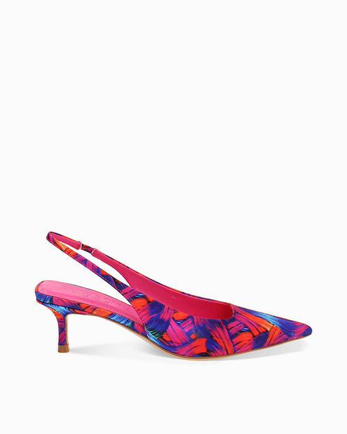 CHAUSSURES POUR FEMMES CHANEL SATIN MUBA, MULTI COLOR-BLU ORANGE