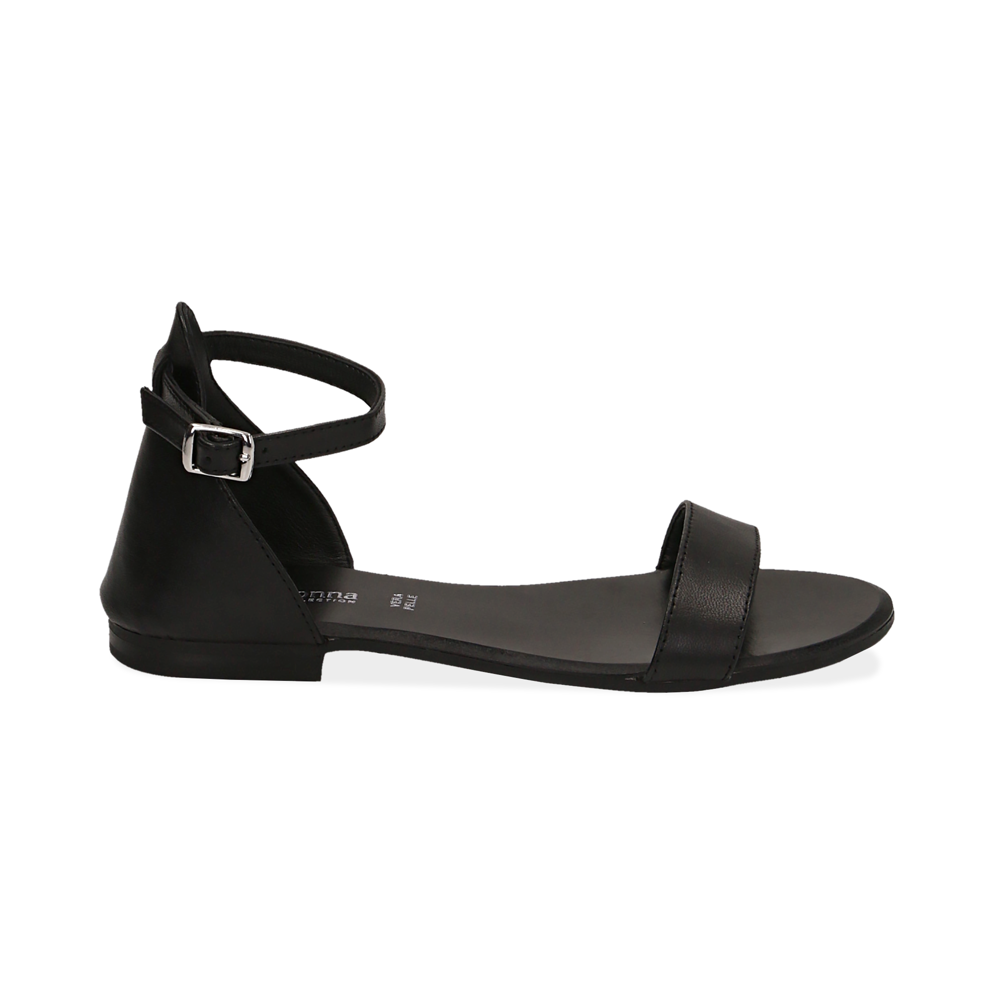 Sandali neri in pelle Outlet