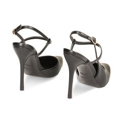 Décolleté slingback nere, tacco 10,5 cm, Primadonna, 232186142EPNERO035, 003 preview