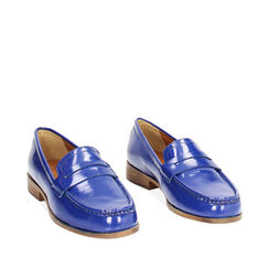 CALZATURA MOCASSINO PELLE NAPLAK BLUE, Primadonna, 23N501282PNBLUE035, 002a