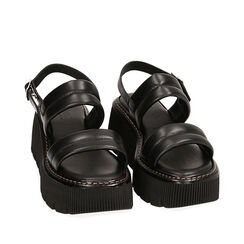 CALZATURA ZEPPA PELLE NERO, Primadonna, 214382249PENERO036, 002a