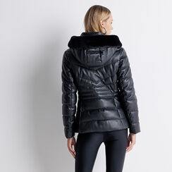 Piumino nero con cappuccio, Primadonna, 226521146EPNEROL, 002 preview