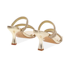 Mules open toe oro tacco 7,5 cm, Primadonna, 274923451LPOROG035, 004 preview