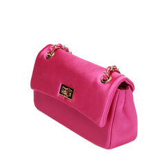 Borsa a tracolla in raso fucsia, Primadonna, 215124675RSFUCSUNI, 002a