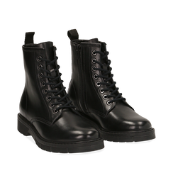 Anfibi neri in pelle, Primadonna, 167710802PENERO035, 002a