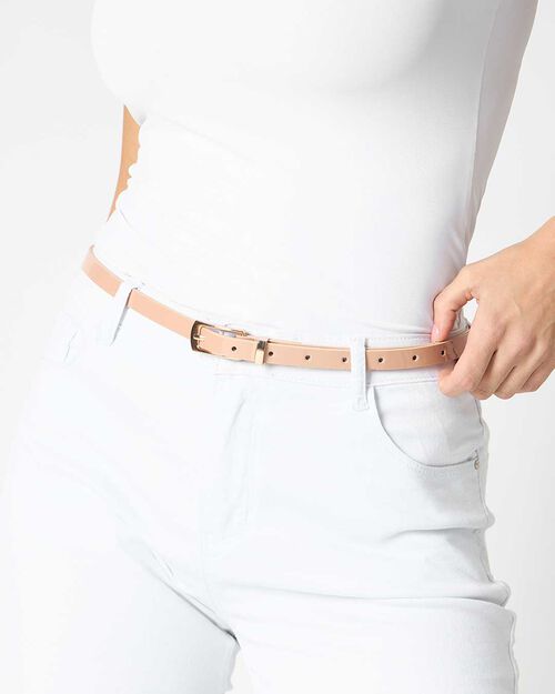 Cintura donna nude vernice stretta, NUDE