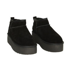 Stivaletti platform neri in camoscio, Primadonna, 22N801251CMNERO035, 002 preview