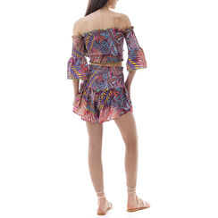 Shorts stampa viola in cotone, Primadonna, 210509930COVIOLUNI, 004 preview