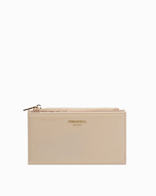Portafoglio beige con dettagli eleganti, BEIGE
