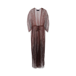 Poncho donna marrone in tessuto con cintura, Primadonna, 25B450102TSMARRUNI, 001a