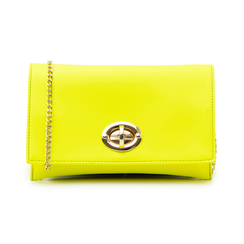 Pochette fluo gialla in vernice,