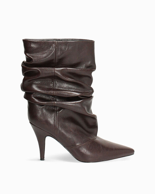 Tronchetti testa di moro tacco 9 cm, DK BROWN
