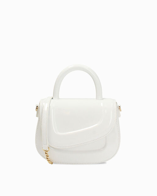 BORSA MINI BAG SINTETICO VERNICE BIAN, WHITE