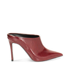 Sabot bordeaux brillant avec talon de 10 cm, Primadonna, 262188522EUBORD035, 001a